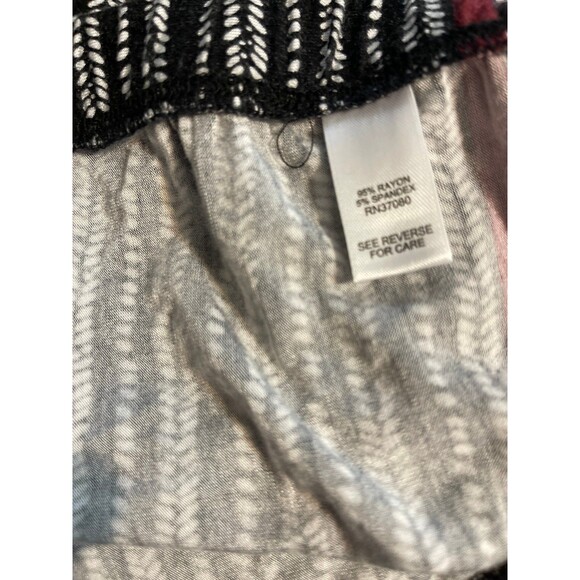 Cato Palazzo Pants Size 18/20W Black/Maroon/White - Picture 6 of 7